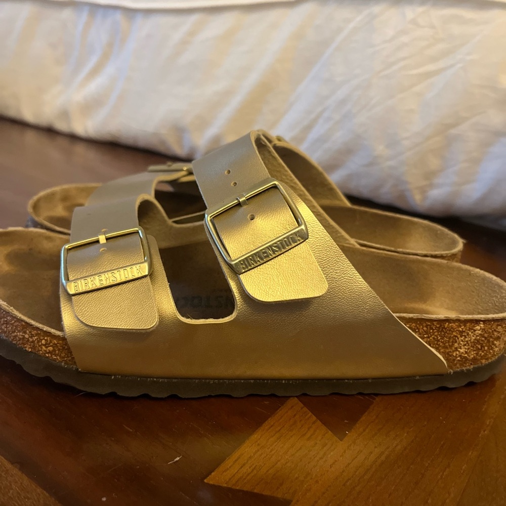 Gold Birkenstocks